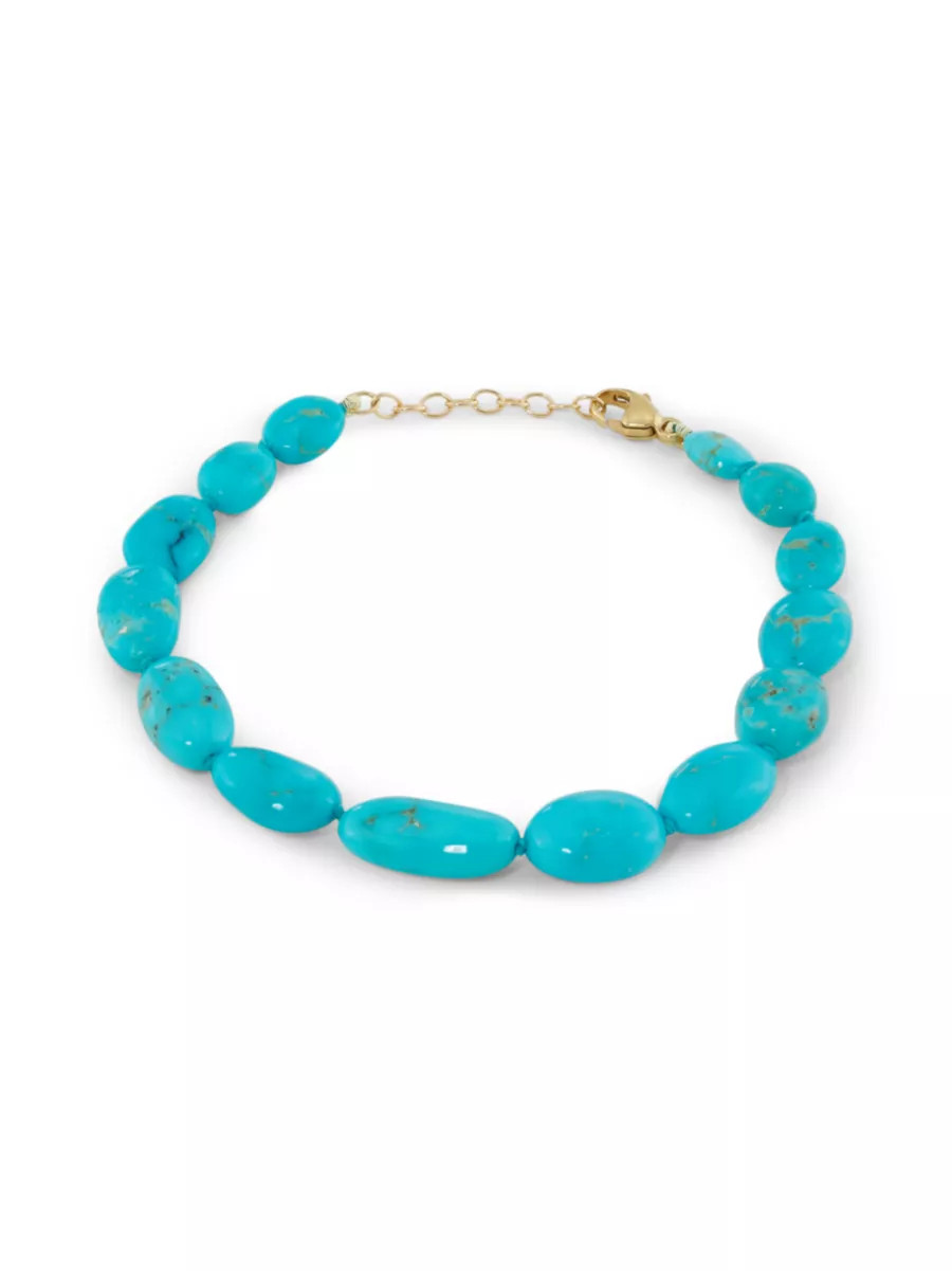 Nevada 14K Yellow Gold & Turquoise Bead Bracelet | Saks Fifth Avenue