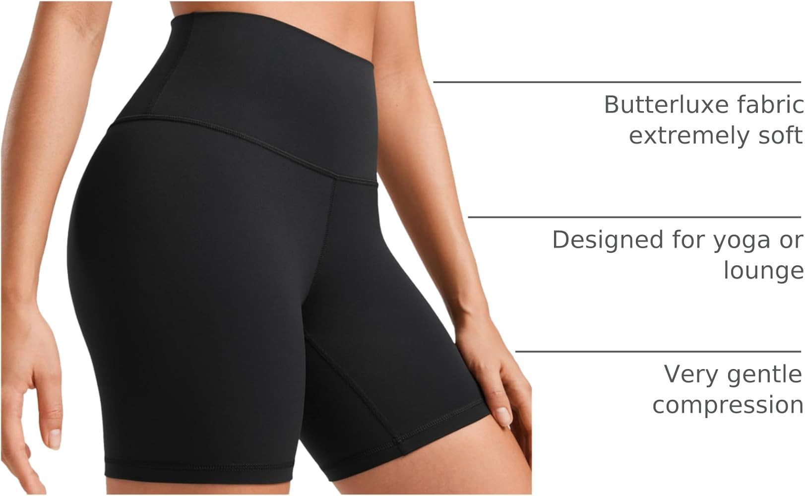 CRZ YOGA ButterLuxe Biker Shorts 6" - High Waisted Workout Running Volleyball Spandex Yoga Womens | Amazon (US)