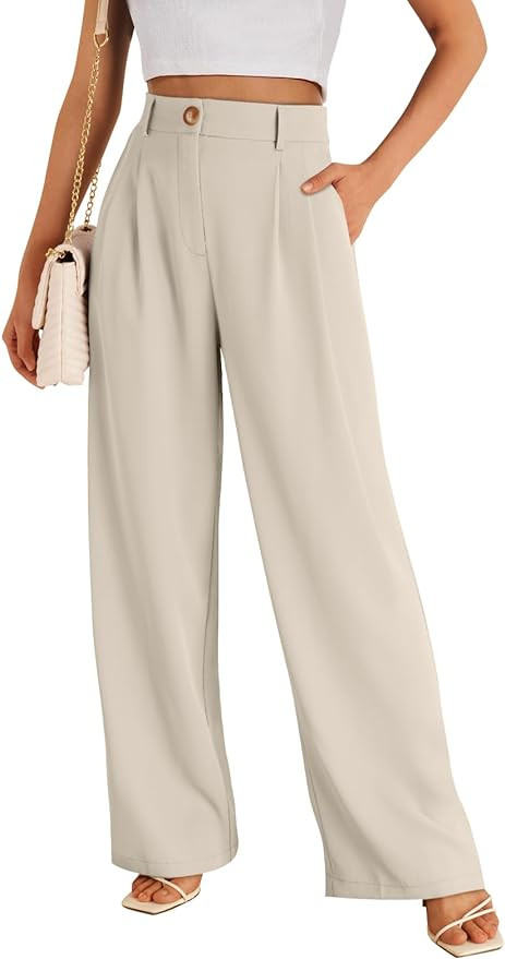 LILLUSORY Wide Leg Dress Pants Women's High Waisted Dressy Trousers | Amazon (US)