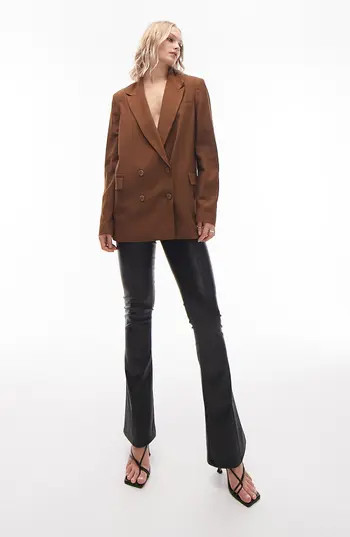 Topshop Oversize Double Breasted Blazer in Brown at Nordstrom Rack, Size 6 Us (Fits Like 2-4) | Nordstrom Rack