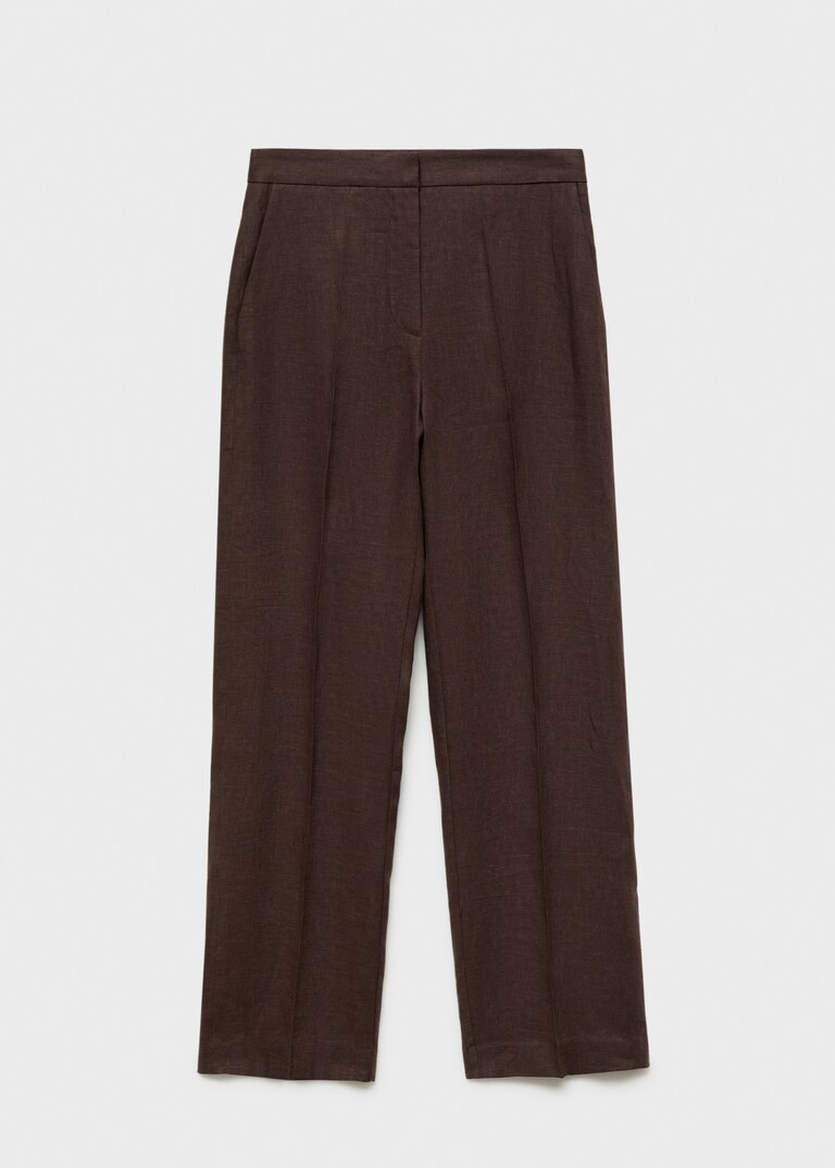 Straight-fit linen suit pants - Women | MANGO USA | Mango (US/MX/AU)