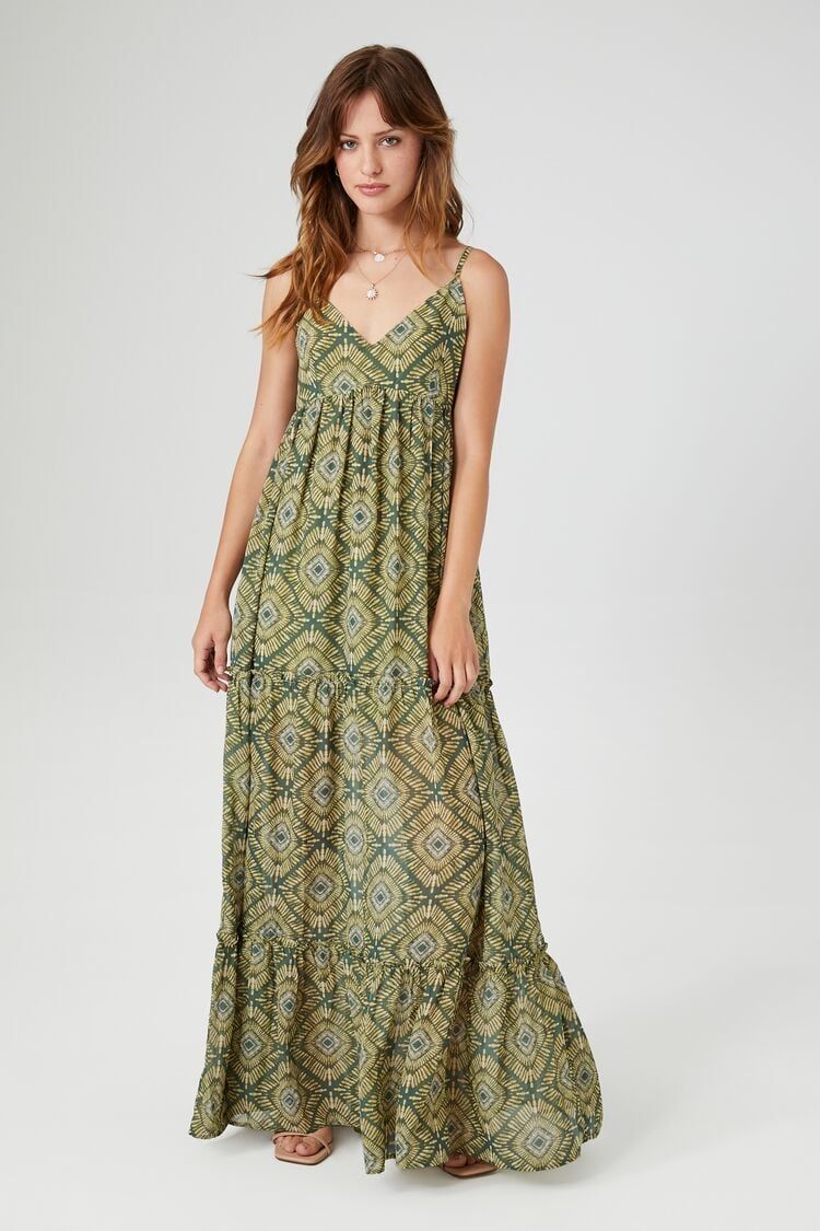 Chiffon Geo Print Maxi Dress | Forever 21