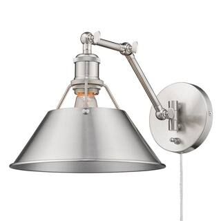 Golden Lighting Orwell 9 in. Pewter Sconce 3306-A1W PW-PW | The Home Depot