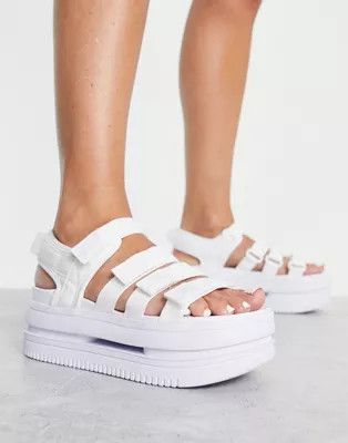 Nike Icon Classic platform sandals in white | ASOS (Global)