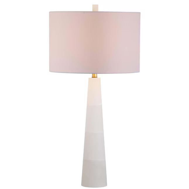 Safavieh Delilah 30-in White LED Rotary Socket Table Lamp with Fabric Shade | Lowe's
