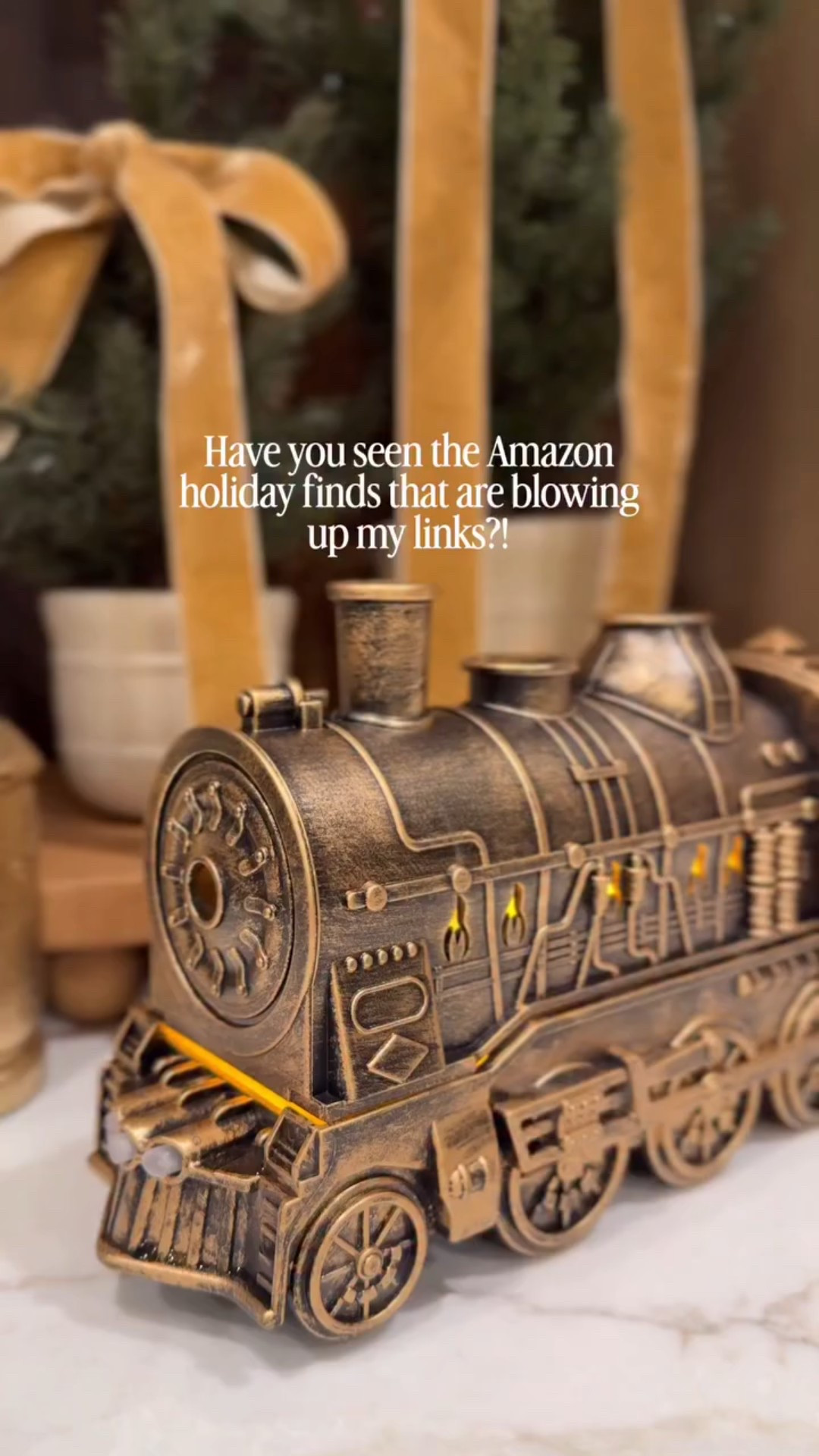 Amazon best sellers!!!✨ 🚂 The nostalgic train diffuser is going absolutely WILD online, and the real-touch garland is perfection🎄: completely green with no yellowing tips (my personal preference, and each branch can be fluffed and bent into place…Soooo good! ✨

I found the prettiest rechargeable hand warmers in the perfect size: don’t worry! They come in 10 designs so there’s a style for everyone. 🥰

I just upgraded from a smaller electric food warmer to this sleek new massive one that  an handle so many dishes of food for holiday hosting! I’m thrilled, since I’m hosting Christmas, and New Year. 🍗🧆🥧

These are all thoroughly better: tried, tested and LOVED by me!

#amazonholiday #amazonchristmas #holidayhosting #christmasgiftideas #christmas2025

Trending Christmas finds, viral Christmas finds, what’s viral on Amazon right now, Amazon gadget, Amazon garland, xl food warmer for hosting, pretty hand warmers

#LTKSeasonal #LTKHome #LTKHoliday