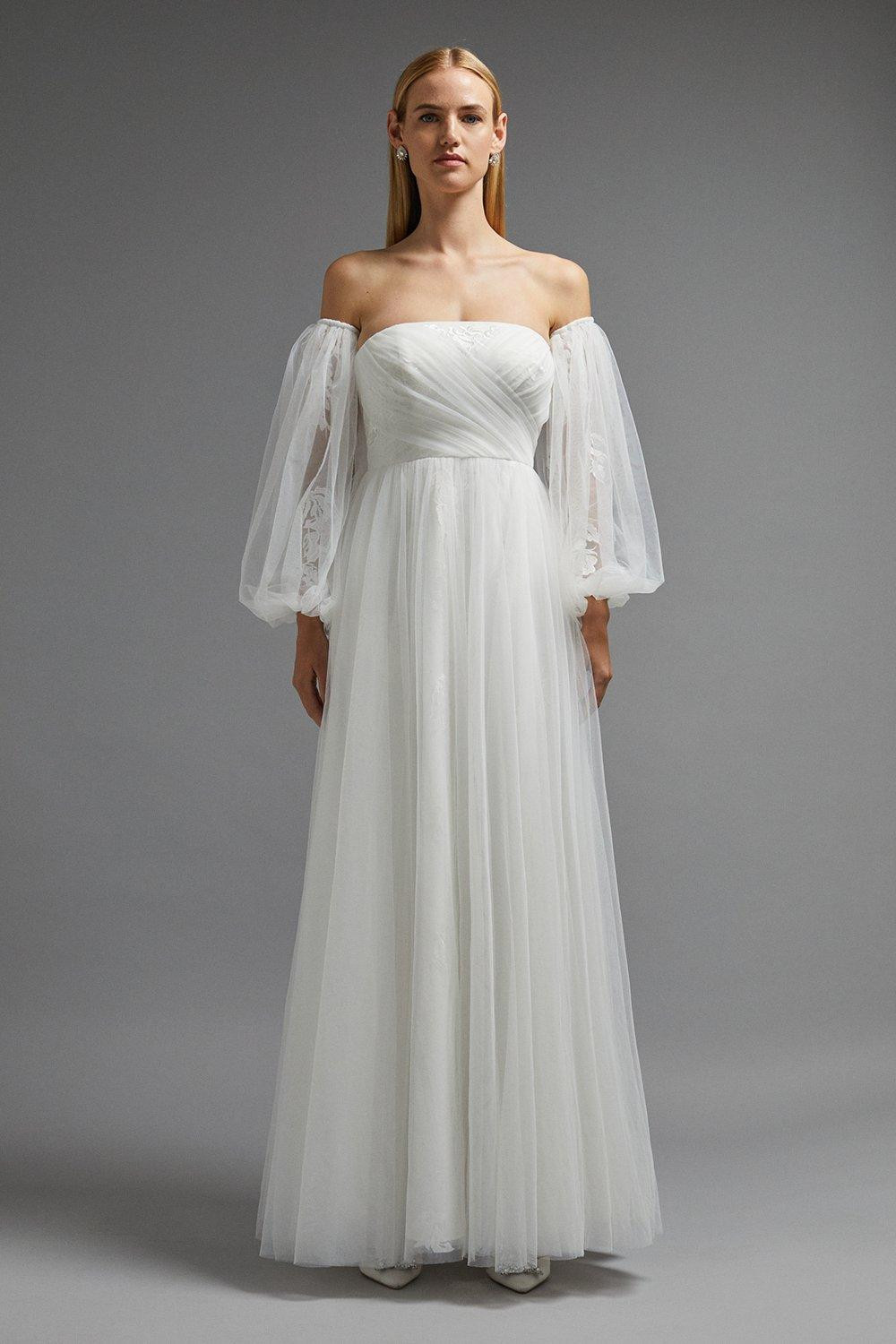 Dresses | Lace Full Skirt Tulle Bardot Maxi Dress | Coast | Coast UK & IE