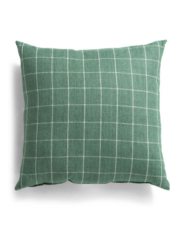 22x22 Linen Preston Plaid Pillow | TJ Maxx