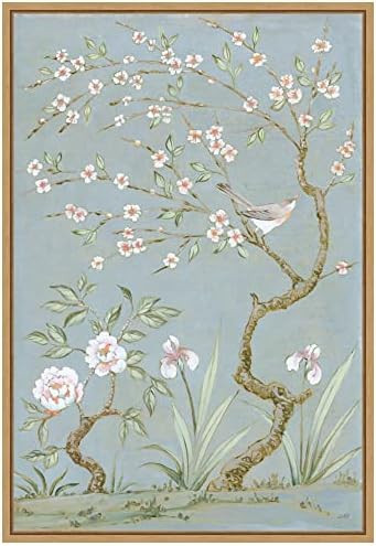 Amanti Art Framed Canvas Wall Art 23x16 Spring Mural I Blue by Julia Purinton, Framed Wall Art Ca... | Amazon (US)