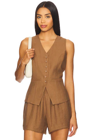 HEARTLOOM Campari Vest in Mocha from Revolve.com | Revolve Clothing (Global)