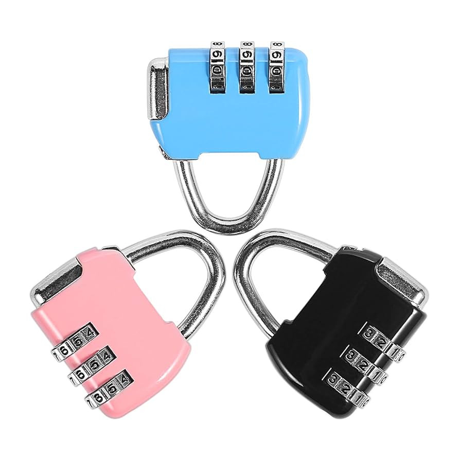 3 Pack Combination Lock 3 Digit Padlock Resettable and Waterproof for School Gym Suitcases Locker... | Amazon (US)