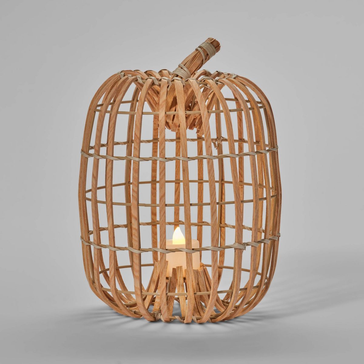 Harvest Light Up Woodchip Woven Large Pumpkin - Hyde & EEK! Boutique™ | Target
