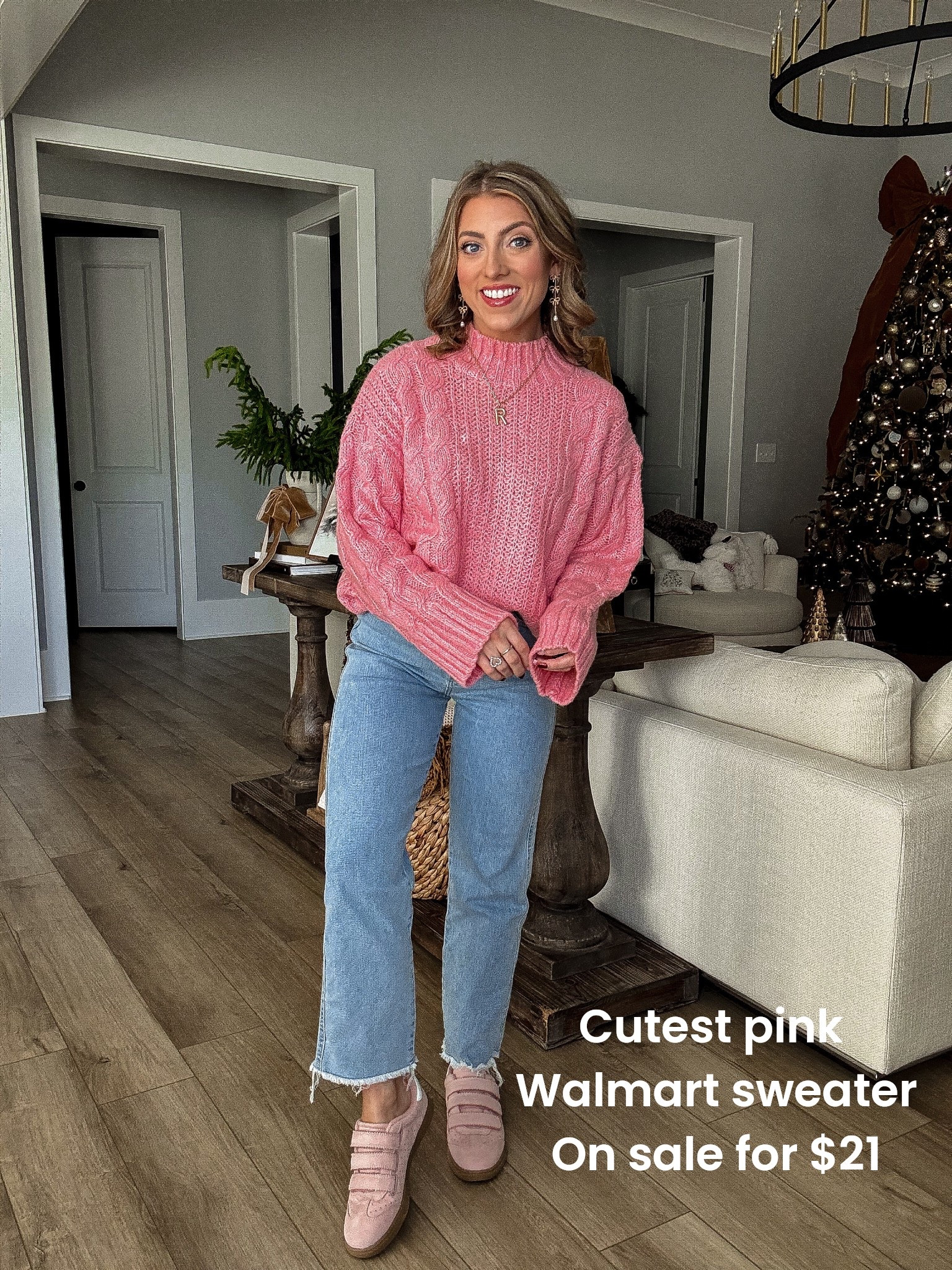 This head-to-toe Walmart outfit is such a good everyday look — comfy, cute, and SO affordable 💕🙌 Every single piece is from Walmart and on an amazing price right now.

The cozy knit sweater is on sale for just $21, the jeans are only $15 (yes, really 😍), and the sneakers are $30 and perfect for all-day wear. This outfit is easy, flattering, and perfect for mom life, errands, casual days, or weekend plans — and it looks way more expensive than it is.

✨ Outfit details:
• Walmart knit sweater – $21 (on sale)
• Walmart jeans – $15
• Walmart sneakers – $30
• Comfy, casual, and affordable
• Easy everyday styling

Everything is linked in LTK + Walmart so you can grab it while sizes and colors last 🤍

#WalmartFashion #WalmartFinds #WalmartStyle #AffordableFashion #BudgetStyle #EverydayOutfit #CasualStyle #MomStyle #HeadToToeWalmart #LTKFinds #WalmartSale