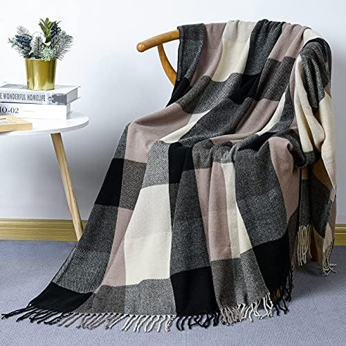 David's Home Buffalo Plaid Throw Blanket-Fall Buffalo Check Blanket with Decorative Tassels for C... | Amazon (US)