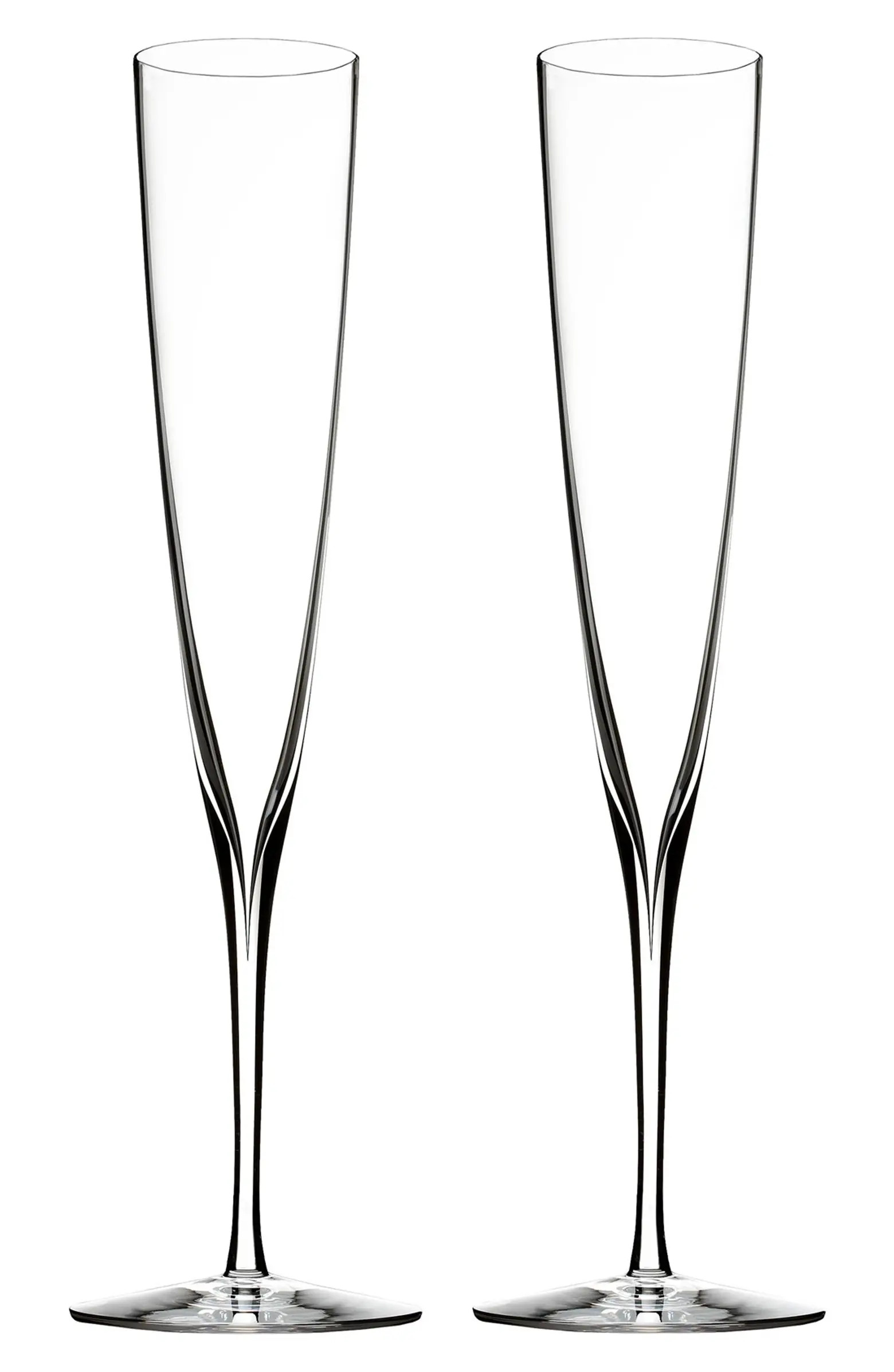 Elegance Set of 2 Fine Crystal Champagne Trumpet Flutes | Nordstrom