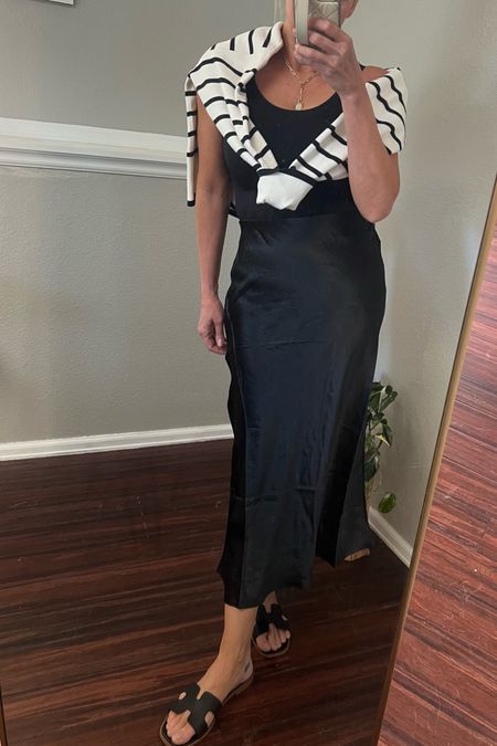 Satin skirt for summer. A satin maxi skirt with the MOST beautiful drape! The cut on this is 👌🏻. It hangs perfectly. TTS , comes is regular and tall as well as in mini, midi and this maxi length. Multiple colors. A year around piece with so many styling options! #satinskirt #satinmaxiskirt #summeroutfit #womenover40 #styleover40 #chicsummeroutfit
*You can ask me questions in the comments below 👇🏼. 

#LTKstyletip #LTKover40 #LTKfindsunder100