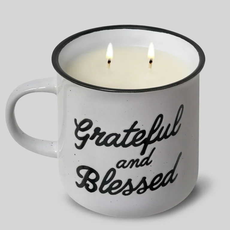 Mainstay 13oz Grateful & Blessed Mug Candle Apple Pecan Turnover - Walmart.com | Walmart (US)
