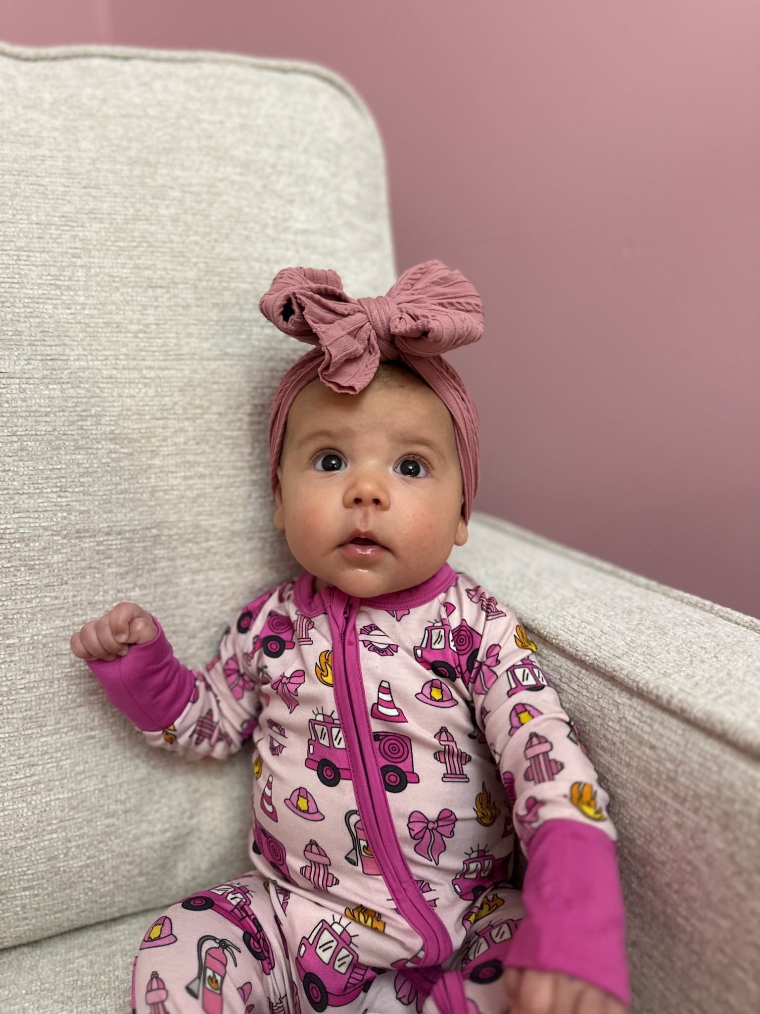 Baby girl firefighter bamboo pajamas 🚒🎀 a must have when your daddy is a FF! 

#LTKBaby #LTKFamily