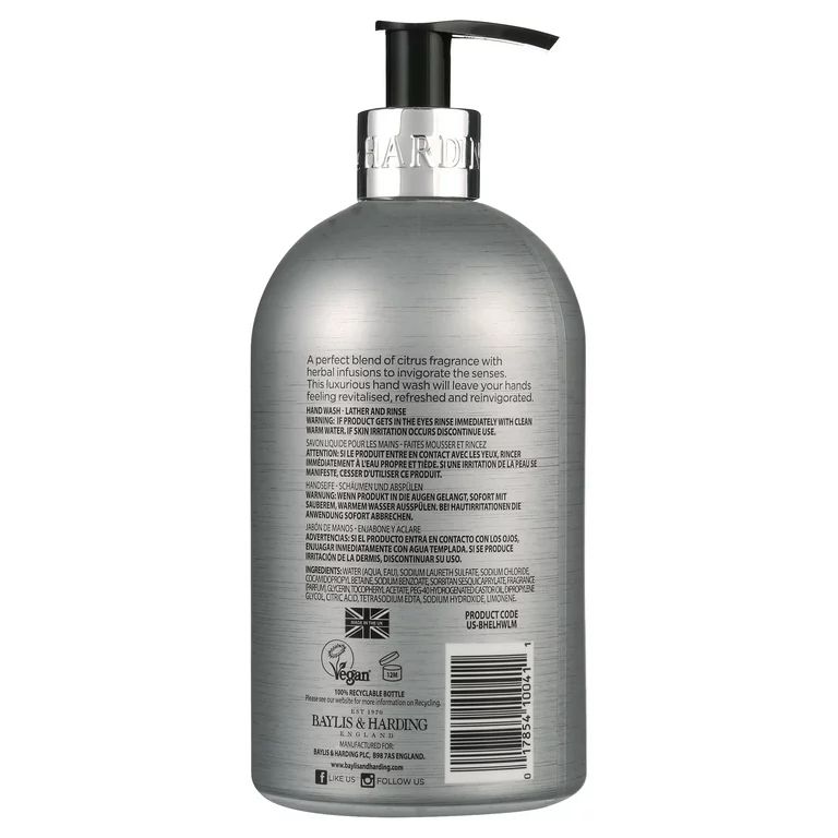 Baylis and Harding Elements 500ml Hand Soap, Lemon & Mint | Walmart (US)