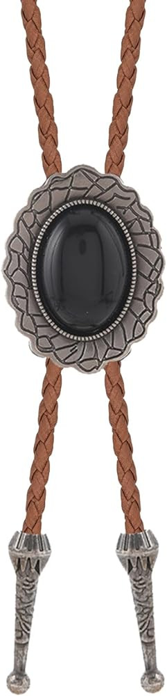 Bolo Tie for Men, Handmade Vintage Rodeo Cowboy Leather Necktie Costume Accessories Western Bolo ... | Amazon (US)