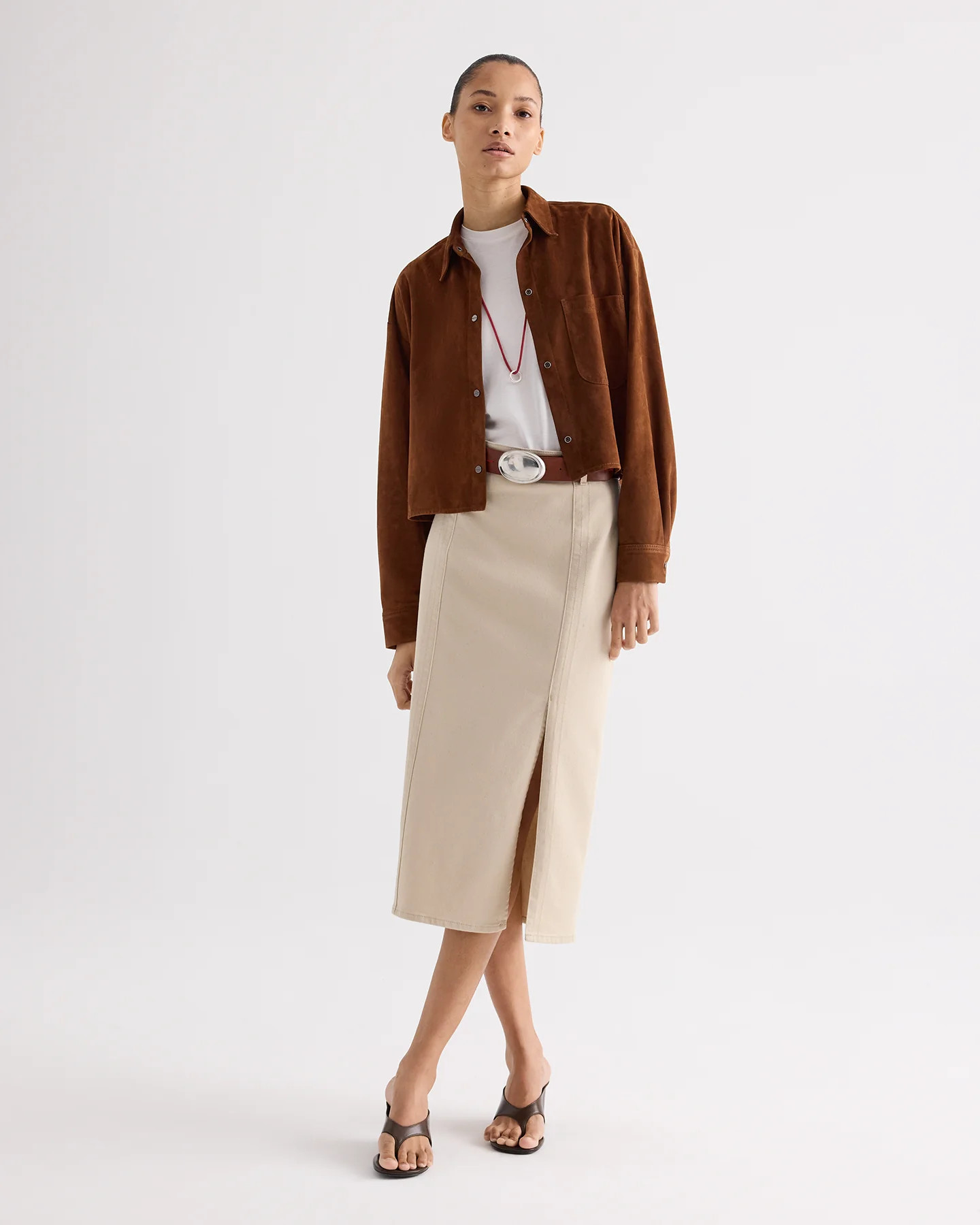 Women's Sandshell Denim Pencil Skirt | TWP | TWP