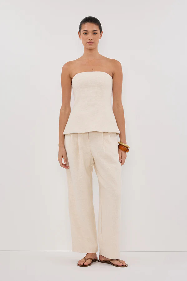 NIA NATURAL STRAPLESS TOP | DISSH