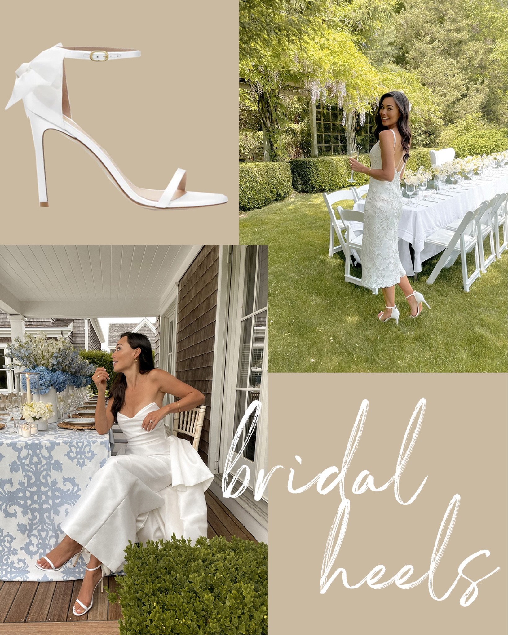 Kat Jamieson of With Love From Kat shares her favorite Stuart Weitzman heels. Take 25% off StuartWeitzman.com with code SWB25! Bridal heels, white sandals, bow heels, wedding shoes, bridal style.

#LTKsalealert #LTKshoecrush #LTKwedding