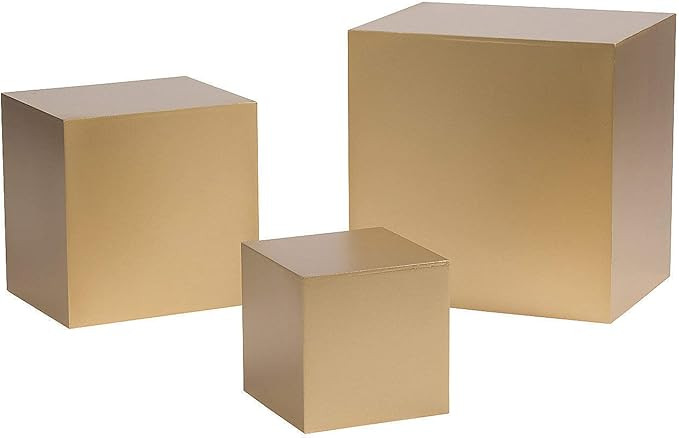 Gold Buffet Risers (Wood set of 3) Great for Weddings, Home Decor and Accessories | Amazon (US)