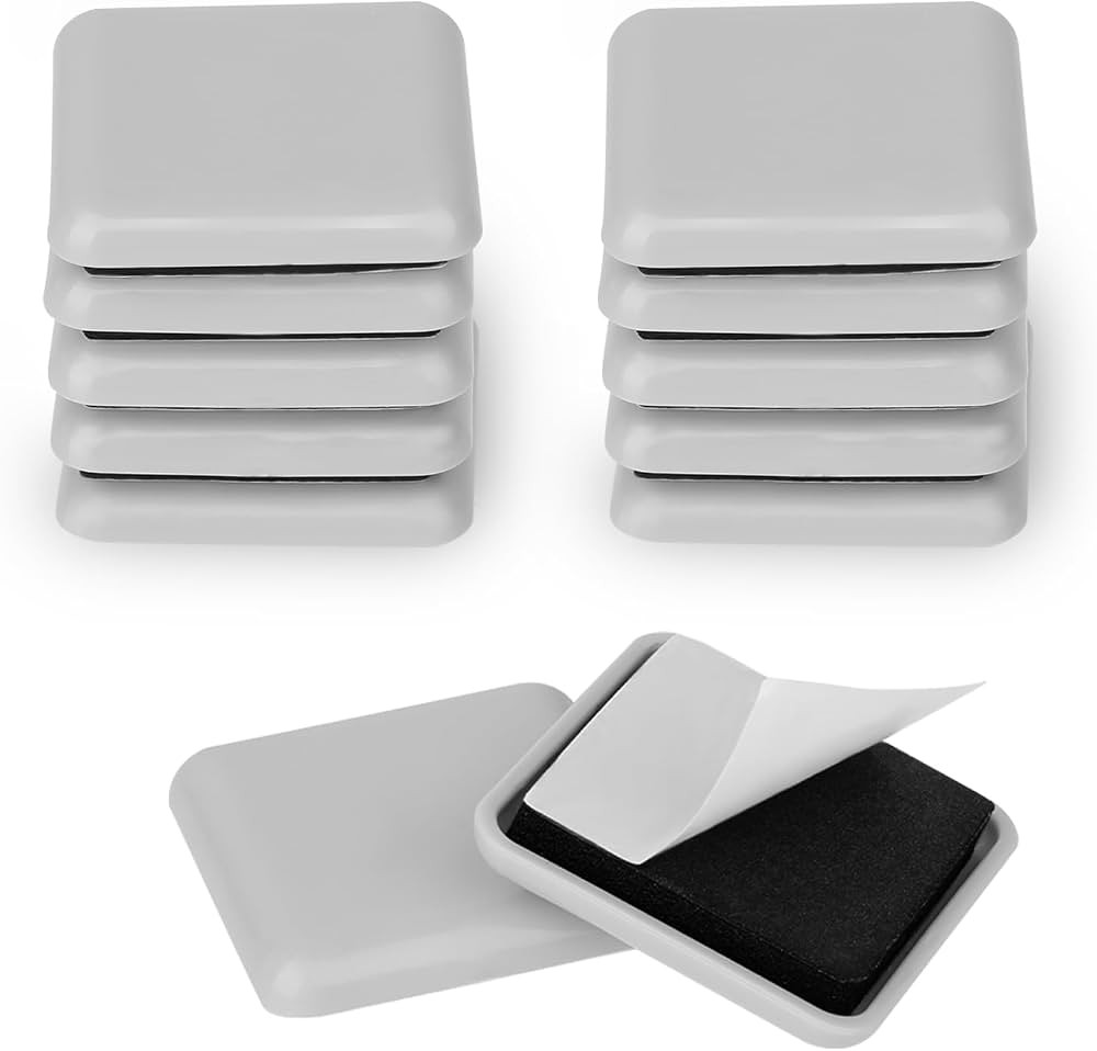 12pcs Self Adhesive Beige Furniture Sliders Easy Gliders for Furniture 1.5 inches Moving Men Slid... | Amazon (US)