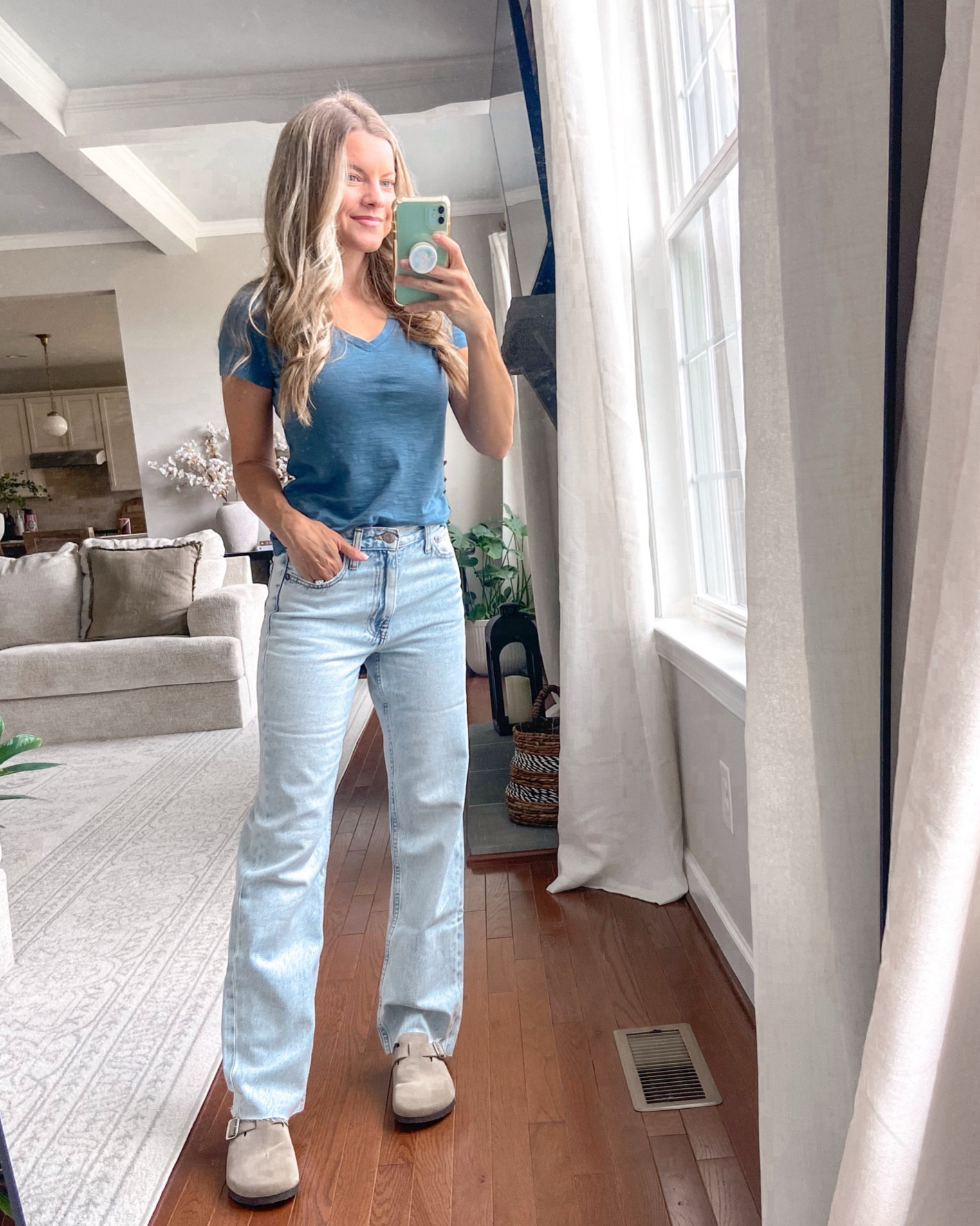 Aeropostale 90’s baggy jeans from Amazon (I cut off the bottoms because I am petite 5’1”) I sized down one size in the jeans, they run big.
Target universal thread v-neck tee in pretty #softautumn blue color

#LTKFindsUnder100 #LTKFindsUnder50 #LTKStyleTip