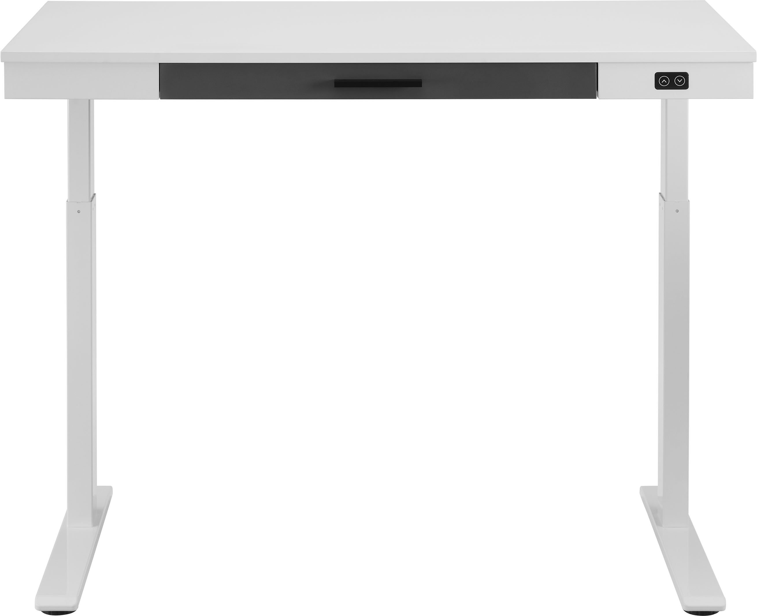 Insignia™ Adjustable Powered 1-Drawer Standing Desk with Electronic Controls – 47.6" Wide Whi... | Best Buy U.S.