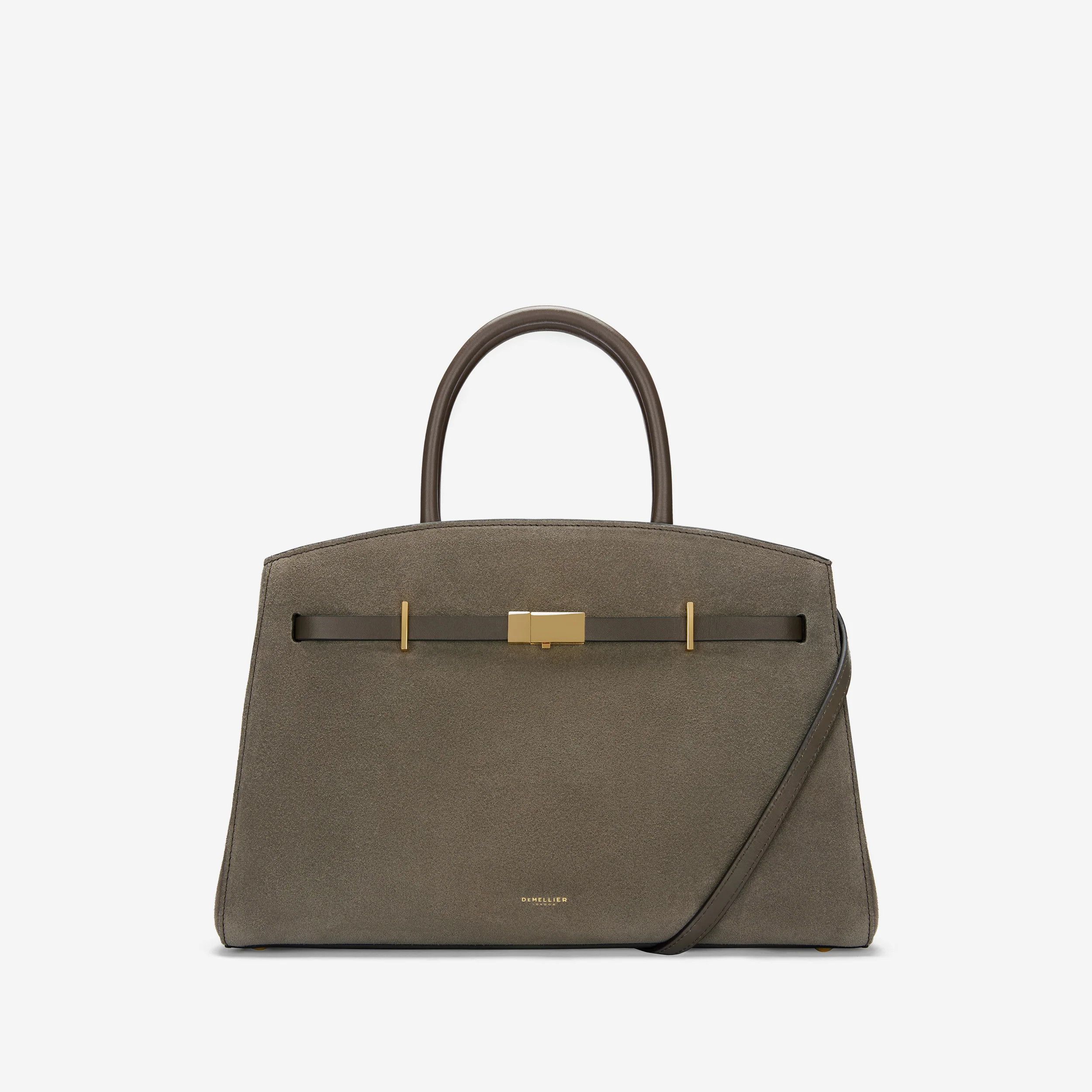 The Midi Hudson | Deep Olive Suede & Deep Olive Smooth | DeMellier | DeMellier