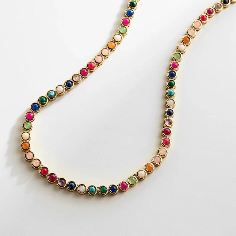 Nina Semi-Precious Necklace - Gold/Multi | BaubleBar
