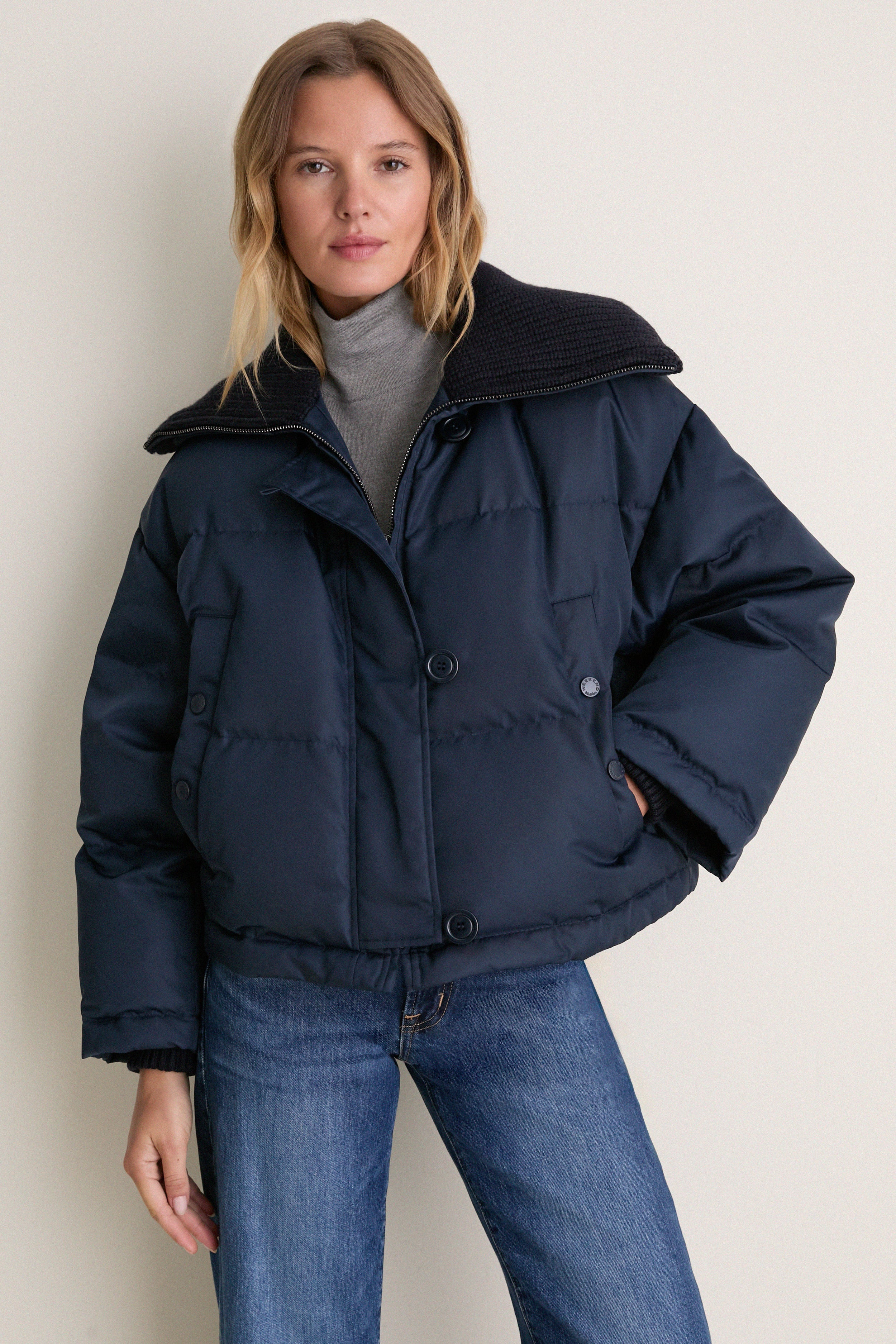 Navy Burnea Quilted Jacket | Tuckernuck (US)