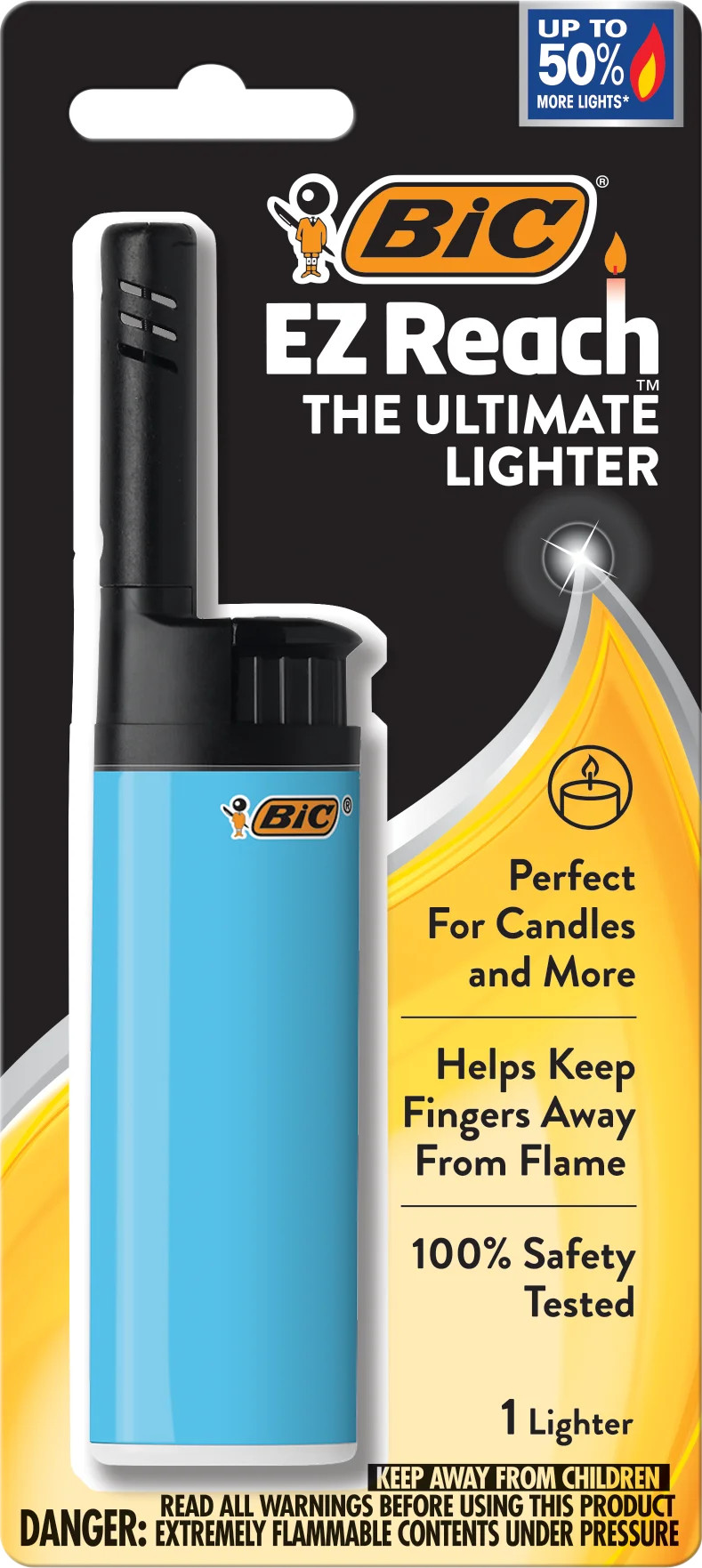 BIC EZ Reach Lighters, Assorted Colors, Pack of 1, Colors May Vary | Walmart (US)
