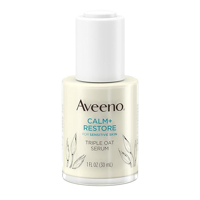 Aveeno Calm + Restore Triple Oat Hydrating Face Serum for Sensitive Skin, Gentle and Lightweight ... | Amazon (US)