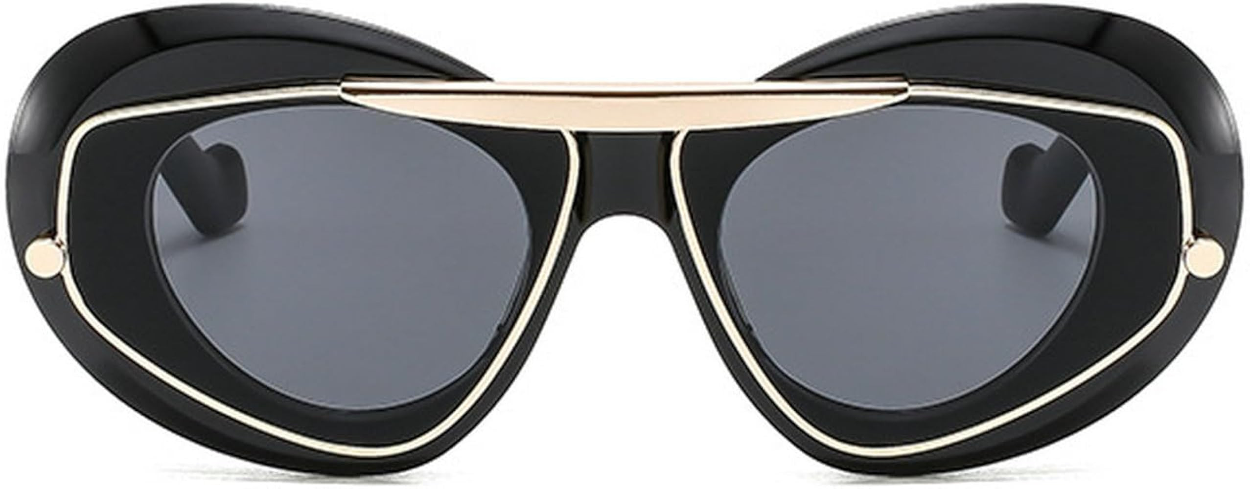 laureles Fashion Oversized Cat Eye Women Sunglasses Vintage Leopard Gradient Shades UV400 Men Sun... | Amazon (US)