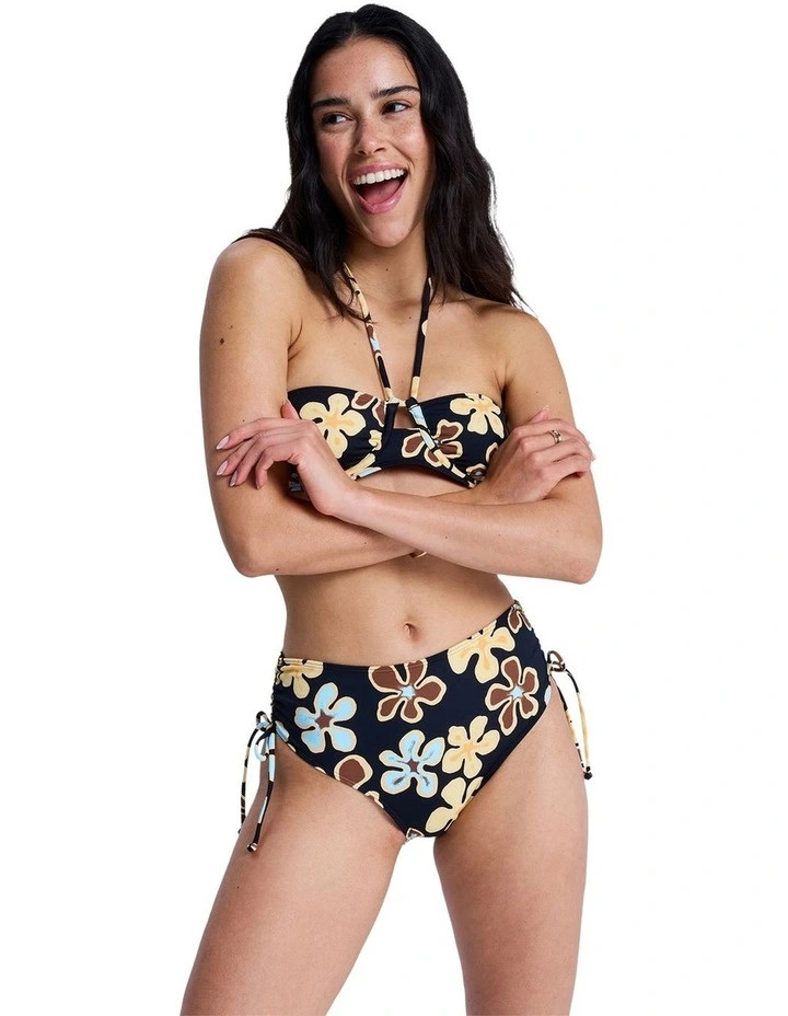 RoxyNostalgic Feel Mid Waist Clessic Bikini Bottom in Multi | Myer