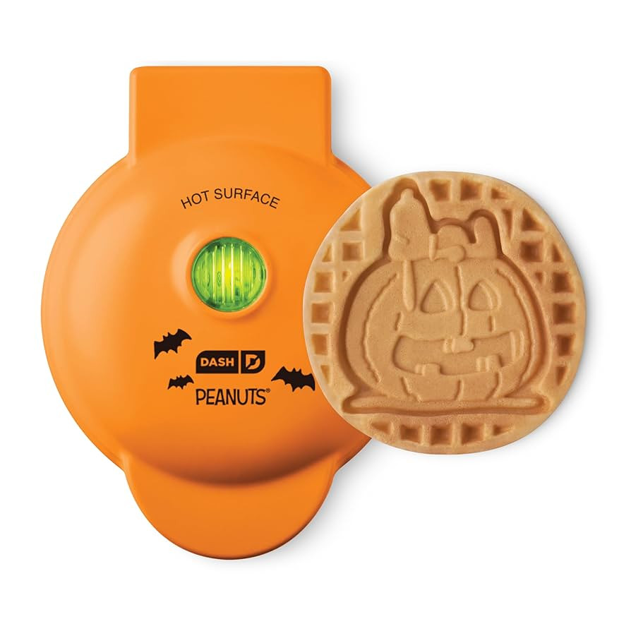 Peanuts x Dash Snoopy Jack-o-Lantern Mini Waffle Maker | Amazon (US)