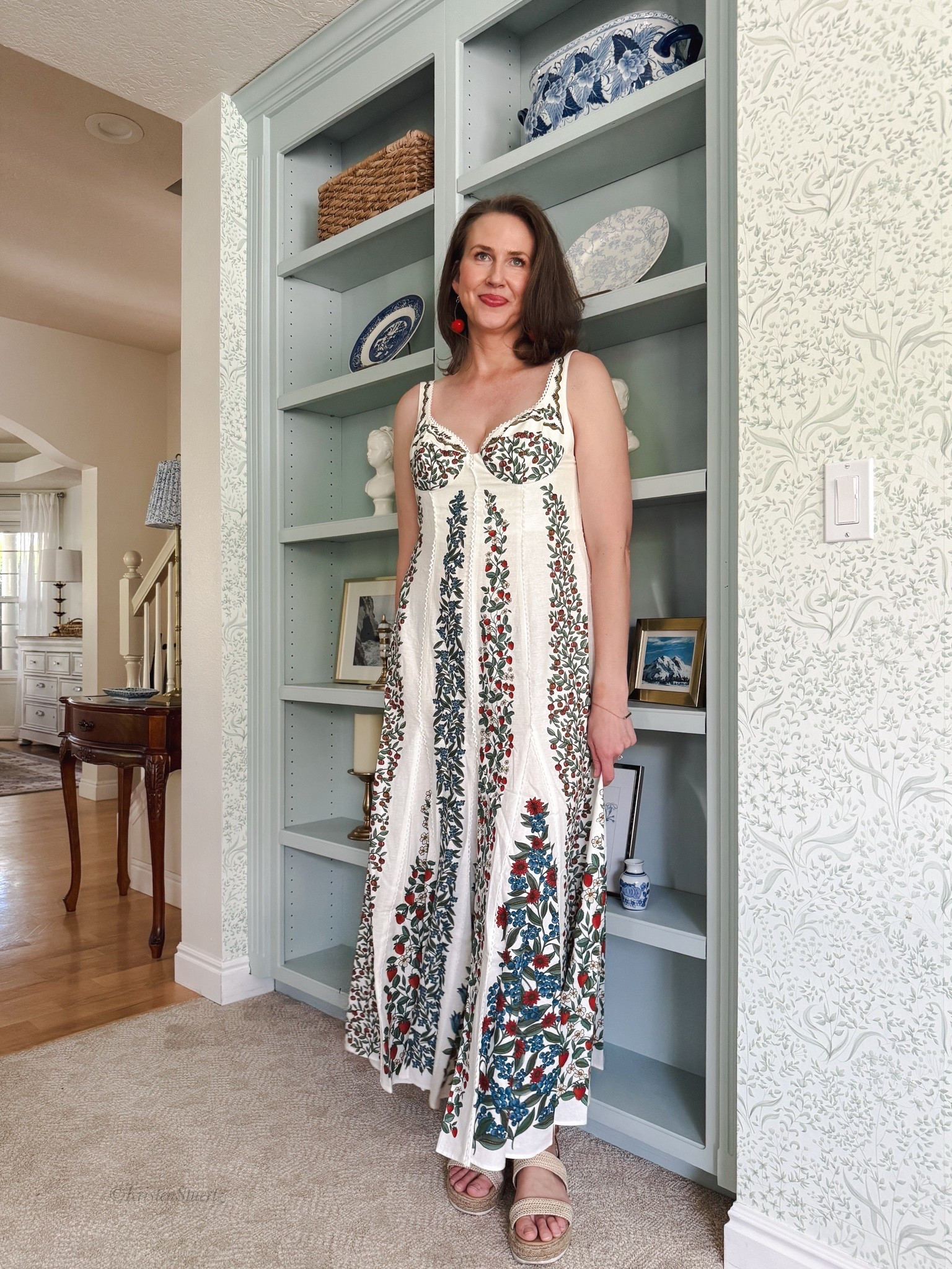 I’m wearing the Farm Rio Euroflax maxi dress in a size large. The fabric is thick yet feel soft and breathable. I’ve paired it with my cherry earrings and Tom’s platform sandals (similar linked below).

@ltk @Macys 

#date night outfits #spring outfits 2026 #spring dresses #vacation outfits beach #resort wear 2026 #travel outfits #ltkshoecrush

#LTKTall #LTKTravel #LTKOver40 #LTKootd

#LTKSeasonal

#LTKMothersDay