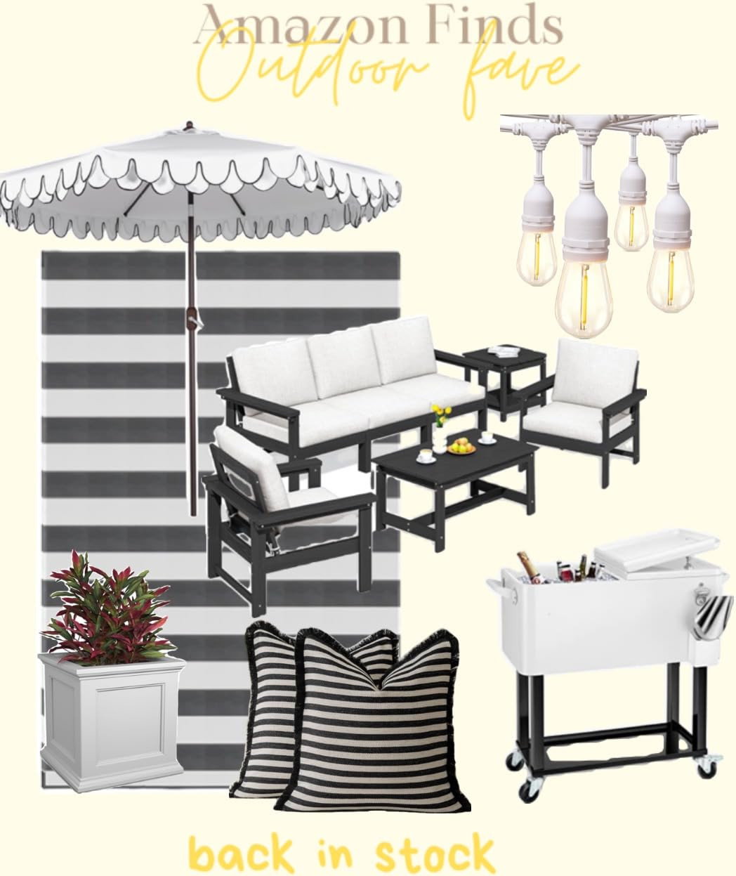 Funsite 9Ft Elegant Valance Patio Umbrella, Outdoor Umbrellas for Patio with Auto-Tilt and Crank Systerm, Table Umbrella for Outdoors, Poolside,Beach, Backyard | Amazon (US)