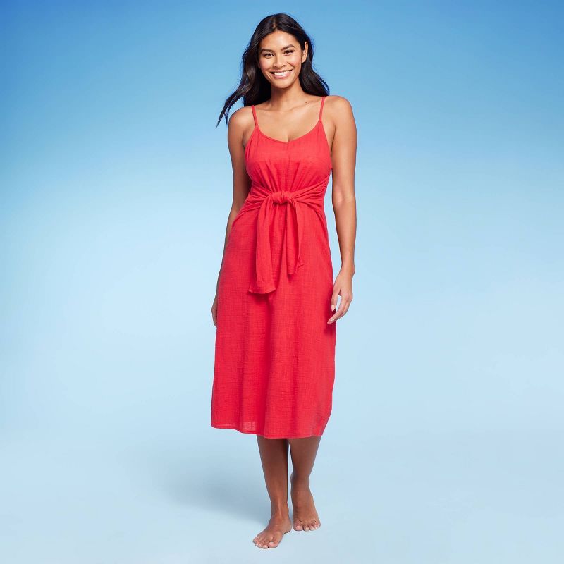 Women's Tie Detail Maxi Cover Up Dress - Kona Sol™ | Target