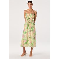 ASTR the Label | Maren Smocked Floral Midi Dress in Green floral |  Size M | ASTR The Label (US)