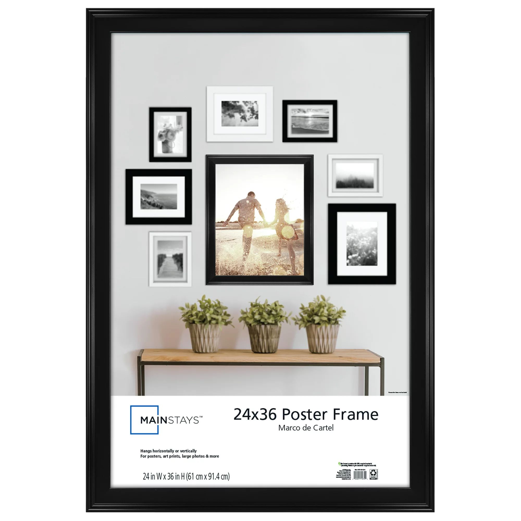 Mainstays 24x36 Beveled Black Poster Frame | Walmart (US)
