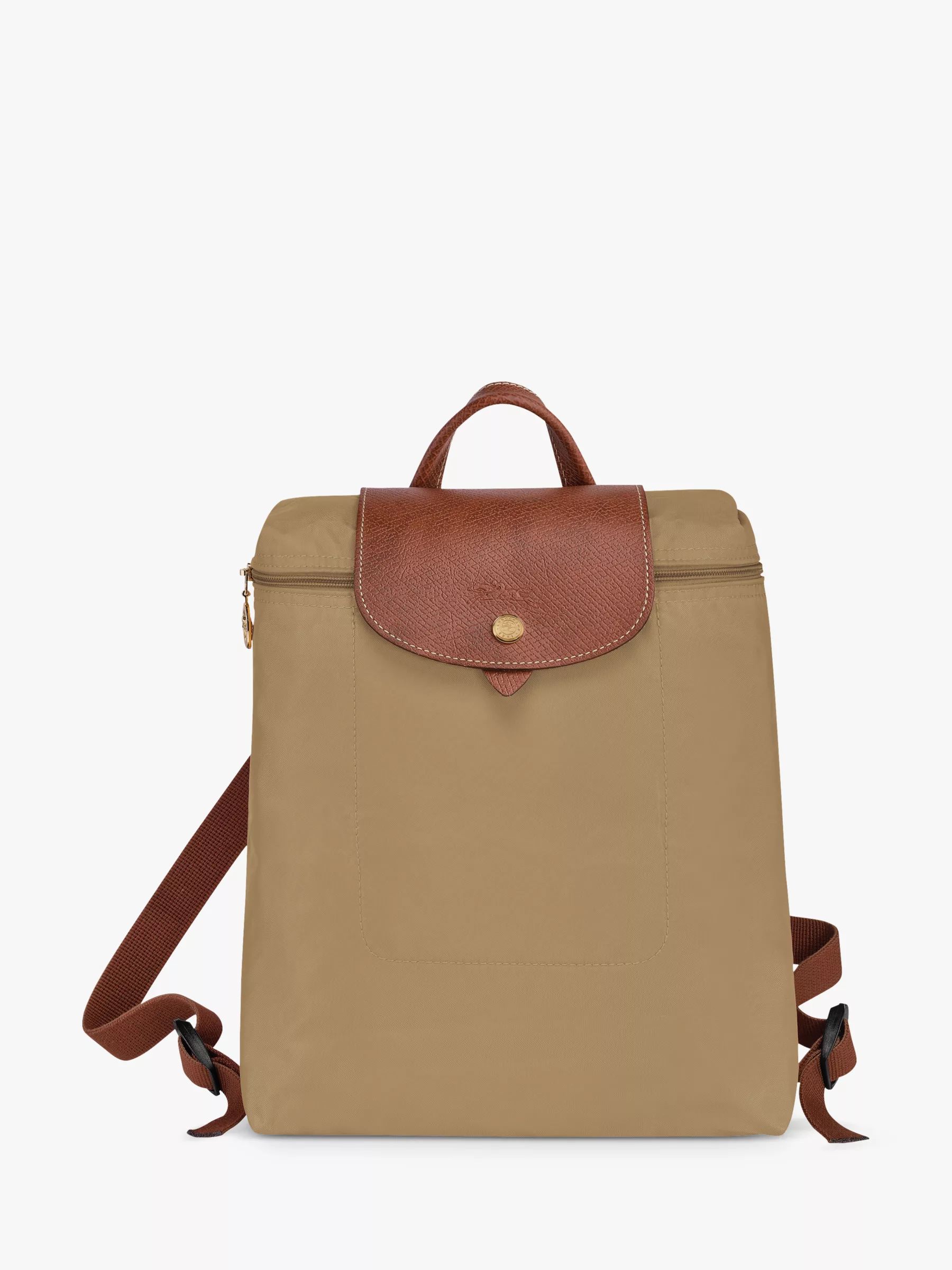 Longchamp Le Pliage Original Backpack, Desert | John Lewis (UK)