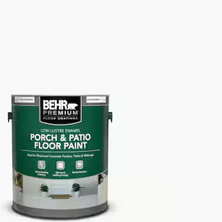 1 gal. Ultra Pure White Low-Lustre Enamel Interior/Exterior Porch and Patio Floor Paint | The Home Depot