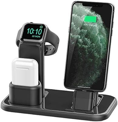 Beacoo Upgraded 3 in 1 Charging Stand for iWatch Series 5/4/3/2/1, Charging Station Dock Compatib... | Amazon (US)