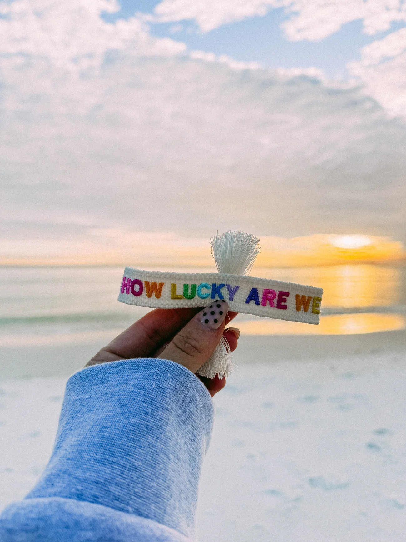 ETTA OG | how lucky are we embroidered bracelet | Etta & East