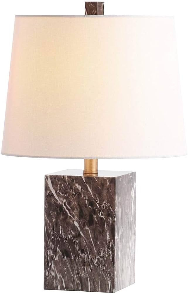 SAFAVIEH Lighting Collection Brett Brown Faux Marble 20-inch Bedroom Living Room Home Office Desk... | Amazon (US)