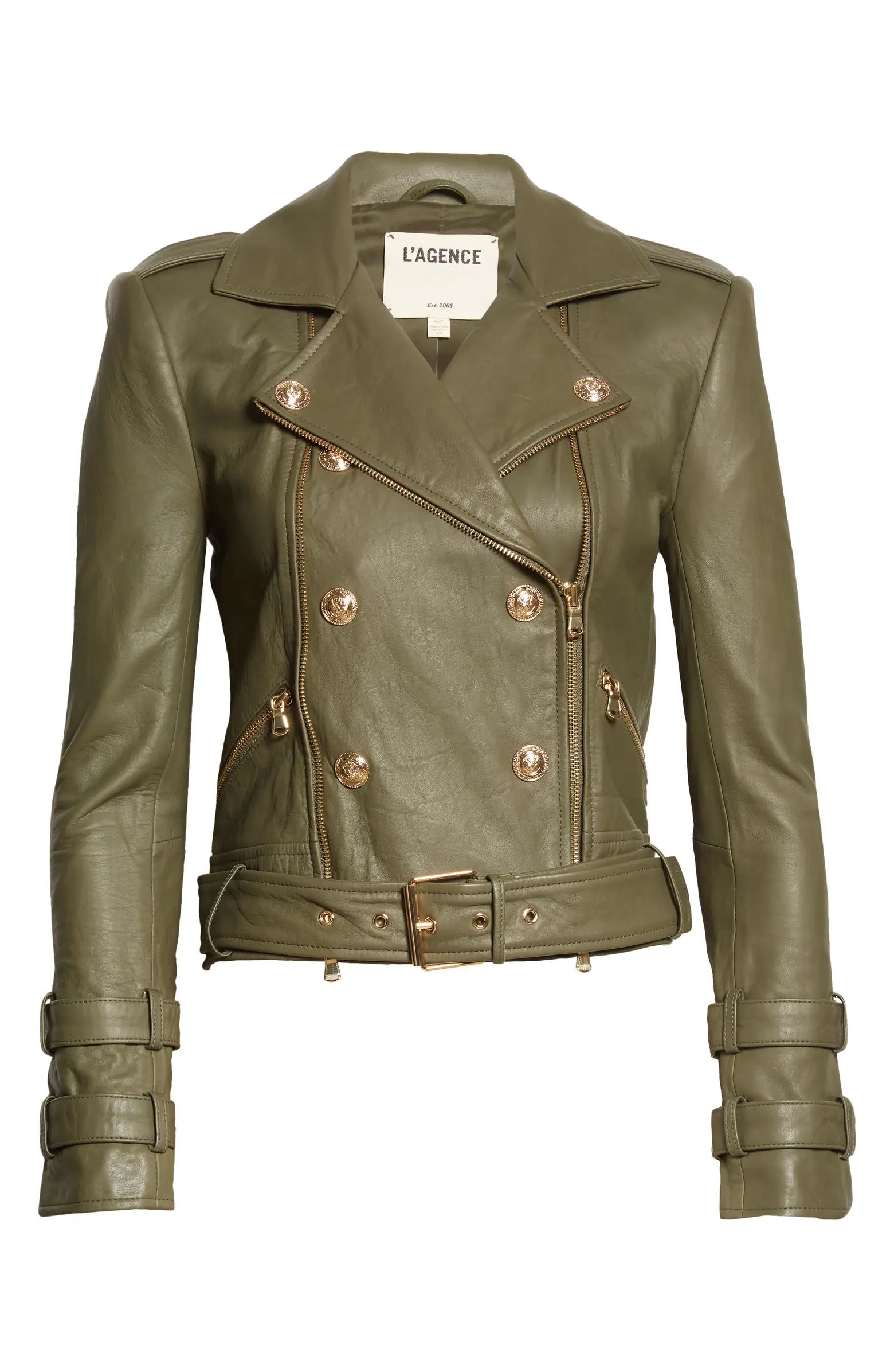 Billie Belted Leather Jacket | Nordstrom